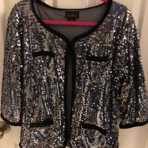Sequin  evening jacket by IMAN